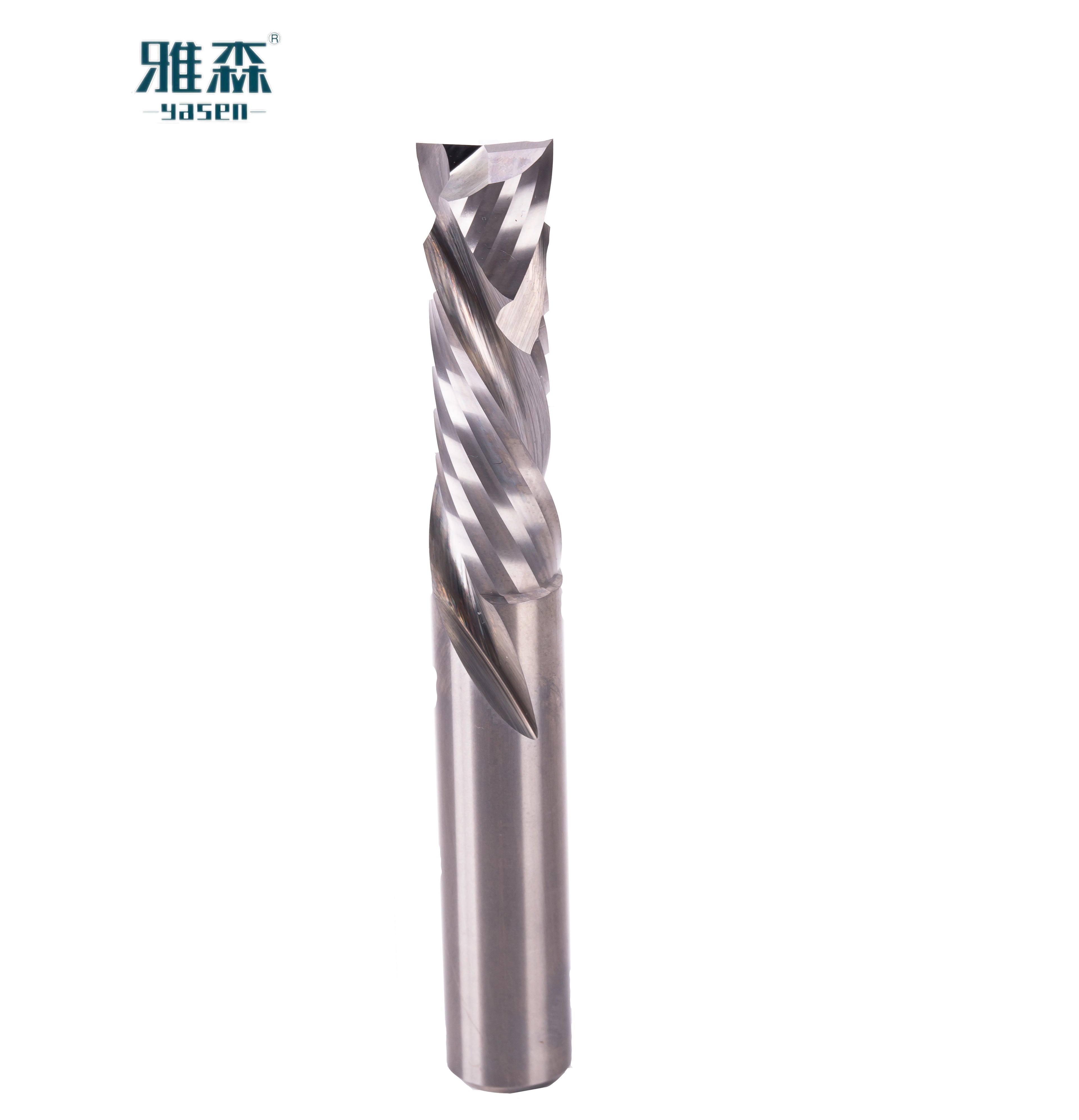 CNC Tungsten Carbide Compression Flute Woodworking End Mill Drill Bit OEM/ODM for Wood Router Cut HRC 55-60 for MDF Solid Wood