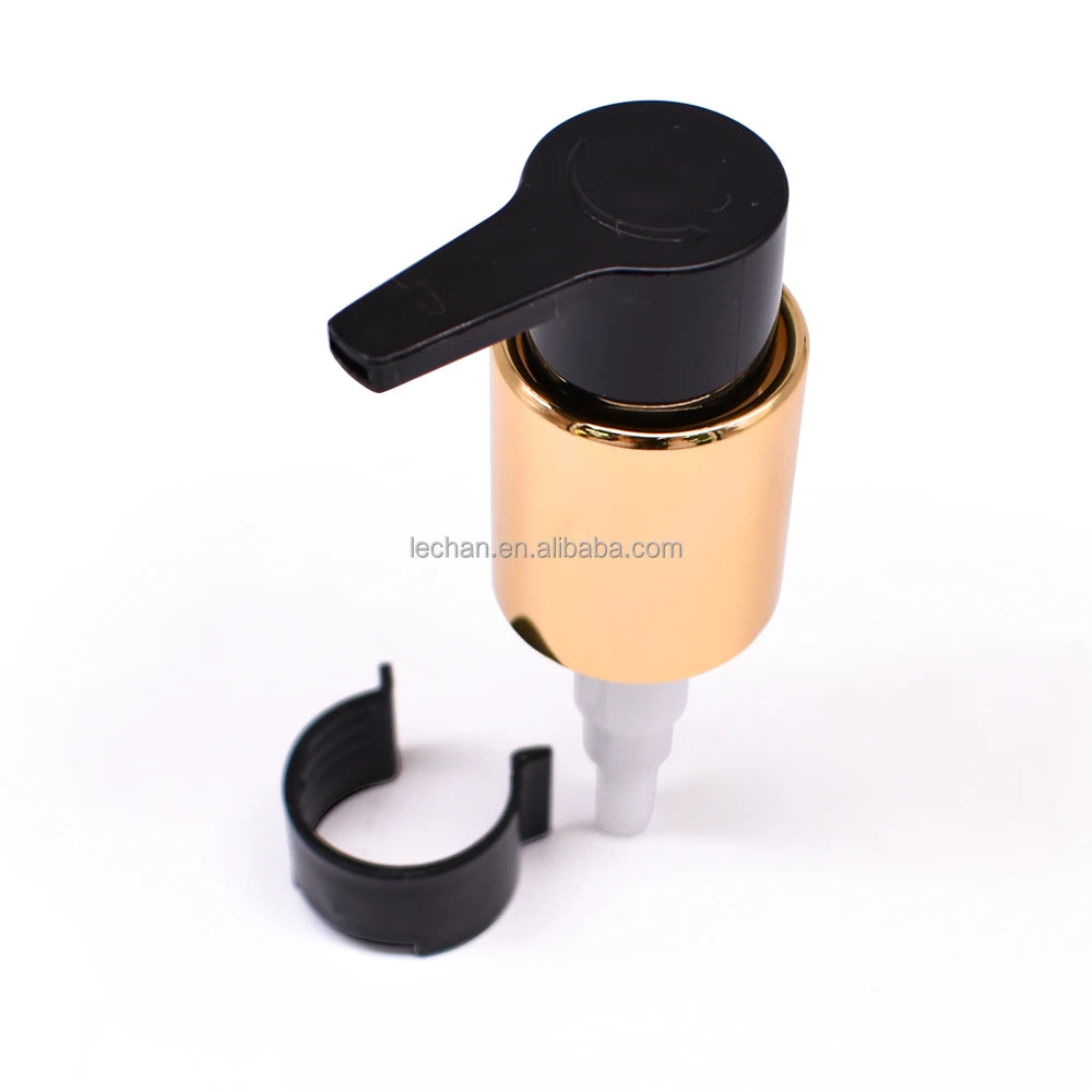 24/410 28/410 Gold Silver Plastic PET Pump Rotary Switch Liquid Lotion Dispenser for Shampoo Body Lotion Perfume Spray Bottle