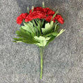 Artificial Carnations Bulk Red Silk Carnations Faux Bushes with Stems for Cemetery Wedding Bouquets Home DIY Party Decoration