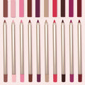 Private Label Vegan Cruelty-Free Gold Dark Brown Creamy Waterproof Lip Liner 12 Colors Pencil Form Mineral Ingredient