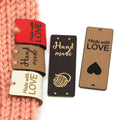 Custom Brand Logo PU Leather Labels Patches Sewing Clothes Label Tags for Jeans Hats Clothes