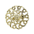 Plated Gold/Silver Metal Eco-Friendly American Style Flower Napkin Ring 4-Piece Set Wedding Decorations