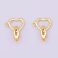 Brass 18K Gold Plated Brass Clasp Necklace Connecting Buckle Closing Clasp Not Rust Not Allergic Zircon Heart Clasp
