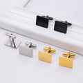 2pcs Personalized Name Cufflinks DIY Blank Customized Stainless Steel Rectangle Cufflinks for Business Wedding Men Gift Sale