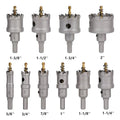DZ 10pcs TCT Tungsten Carbide Tipped Heavy Duty Hole Saw Kit 5/8''-2'' Drill Bits for Stainless Steel
