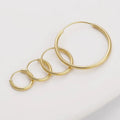 Simple Elegant Lightweight Circle Earrings Gold Plated Huggie Hoop Earrings to My Daughter