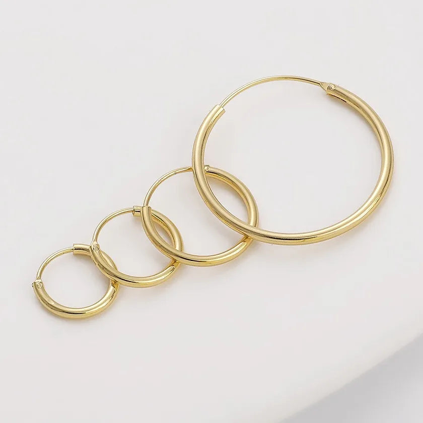 Simple Elegant Lightweight Circle Earrings Gold Plated Huggie Hoop Earrings to My Daughter