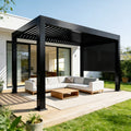 Factory Canopy Outdoor Waterproof Metal Slats Panel Louver System Motorized Gazebo Bioclimatic Louvered Aluminum Pergola