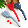 Non Stick 2 in 1 Pancake Spatula French Fries Turners Egg Clamp Frying Steak Pancake Tongs Toast Omelet Clip Kitchen Accessories