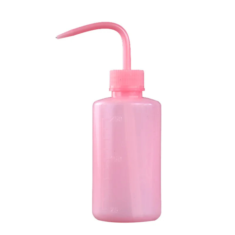Factory Wholesale White Pink Plastic Squeeze Bottles 250/ML for Eyelash Rinse Watering Tattoo Washing Bottle Eyelashes Tools