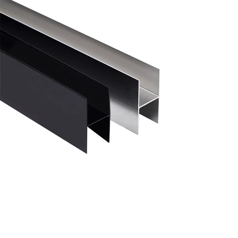 Directly Factory Hardware Accessories Toilet Partition Cubicle Black H Shape Aluminum Alloy Profiles for Public WC