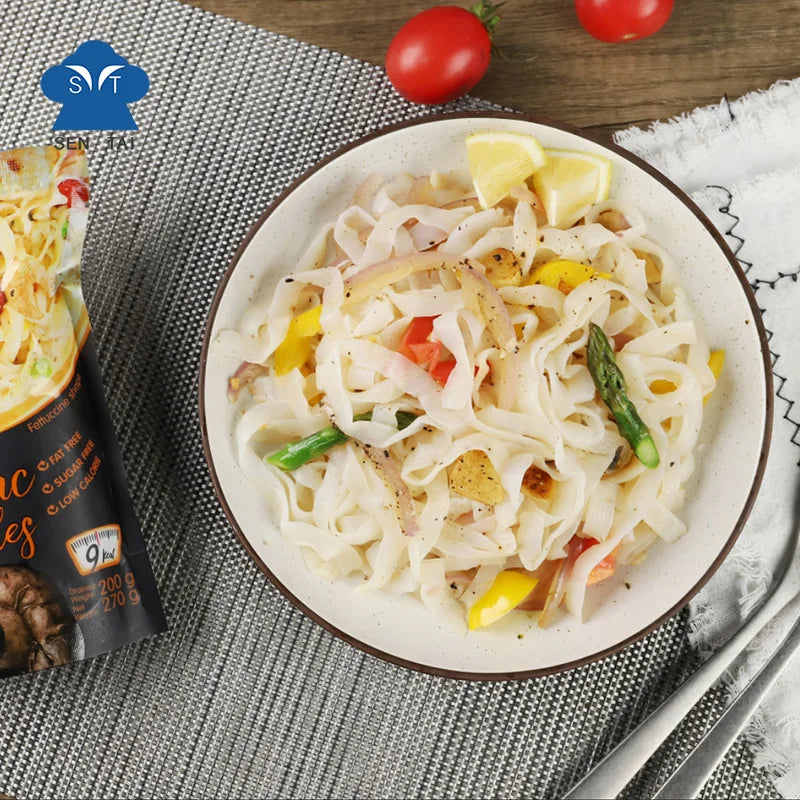 Hethstia Private Label Low Fat Healthy Noodle Shirataki Konjac Tallarines Instant in Box Bulk or Bag Packaging
