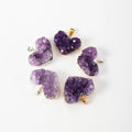 Wholesale Gemstone Jewelry Reiki Natural Healing Crystals Amethyst Cluster Heart Pendant