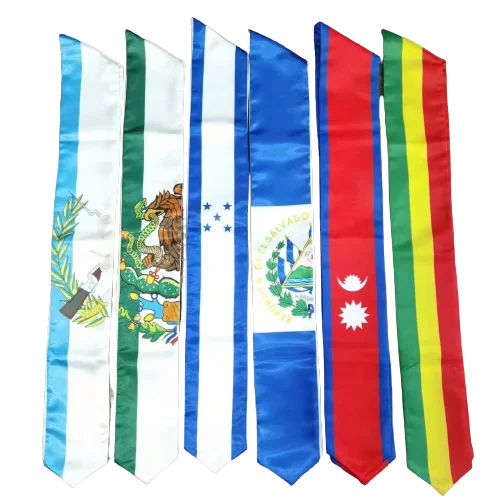Wholesale Adult Sublimation Embroidery Logo Stole Sash Custom Blank Graduation Stoles Trade Custom Graduation Stole