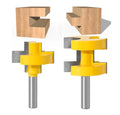 L-N070-1 2pc 8mm 1/4inch Mini Tongue & Groove Router Bit Set - Line Knife Woodworking Cutter Tenon Cutter for Woodworking Tools