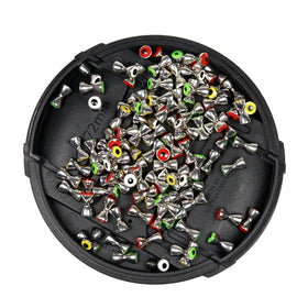 3D Realistic Solid Dumbbell Fish Eyes Fly Tying Materials Sunken Brass Barbells Beads Pseudo Eyes