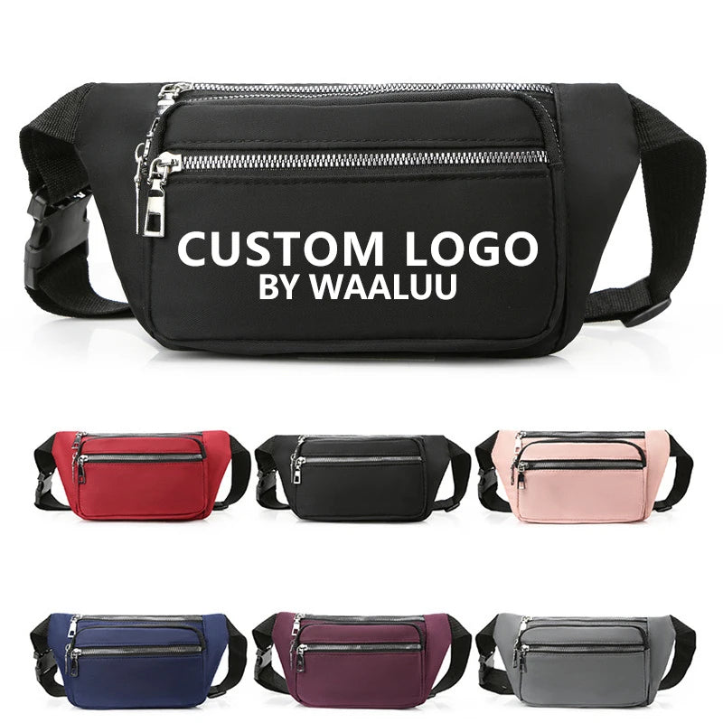 WAALUU Wholesale Fanny Bag Women Waist Pack Custom Big  Running Casual Bum Bags for Travel Sports Running
