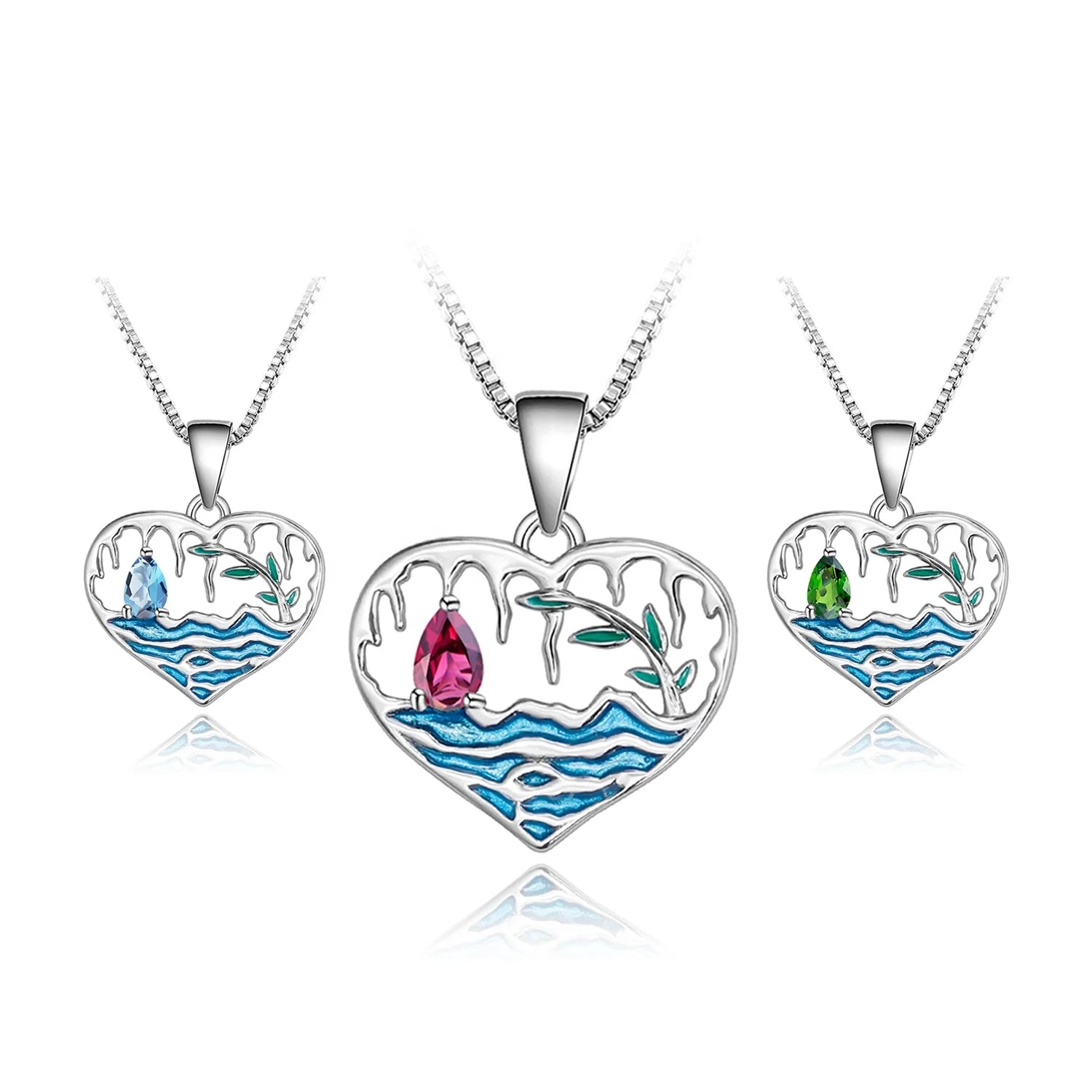 Abiding Mother Day Gift Designer Series 925 Sterling Silver Jewelry Natural Gemstone Necklace Pendant for Women