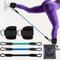 6-Piece Set Adjustable Straps Toning Tubes Strength Training Yoga Fitness Exercise Leg Butt Workouts Hip Muscle Toning Ankle