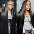 Cheap Quality Natural Straight Braided Wig Human Hair Lace Front Wig for Black Women Wholesale Transparent Hd Lace Frontal Wig