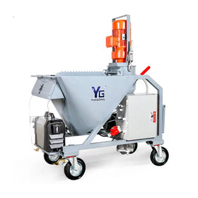 With CE German Technical Direct Factory 220v 380v Electric Gypsum Diesel Cement Wall Plastering Station Mortar Spray Machine