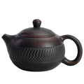 Purple Pottery Xi Shi Pot Chinese Style Handmade Jump Knife Pattern Glazed Polished Ceramic Kung Fu Teapot Tea Making Device
