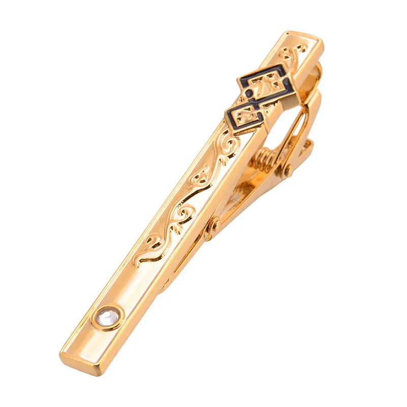 Wholesale Crystal Diamond Elegant Tie Clip Custom Men's Suit Shirt Fashion Accessory Tie Bar Wedding Tuxedo Trendy Jewelry Gift
