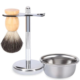 ZY Shaving Brush and Bowl Kit Shaving Brush Set Shaving Soap Bowl and Stand Badger Hair Shaving Brush Holder Barber Brush