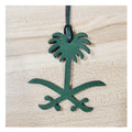 Leather Palm Tree Saudi Map Keychain Women's Kingdom Pendant for Handbag Ornament Christmas Ball & Tree Ornament