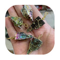 Crystal Spiritual Gem Stone Jewelry Natural Bismuth Ore Raw Stone Crystals Pendants for Gift