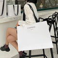 Luxury Custom Logo Brand Large Shopping Mall Boutique Paper Bags Clothing Shoes Recyclable Packaging Paper Bags With Handles