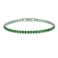 Summer High-end Jewelry Gifts Exquisite Shiny White Gold Plated Bracelet Multicolor 3mm Zirconia Bracelet Gifts for Women