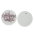 DDP Wholesale Bulk Sublimation Blank Ceramic Christmas Tree Ornaments Ball 3-Inch Round Hanging Ceramic Christmas Tree Ornaments