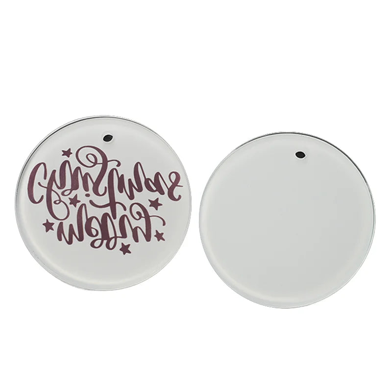 DDP Wholesale Bulk Sublimation Blank Ceramic Christmas Tree Ornaments Ball 3-Inch Round Hanging Ceramic Christmas Tree Ornaments