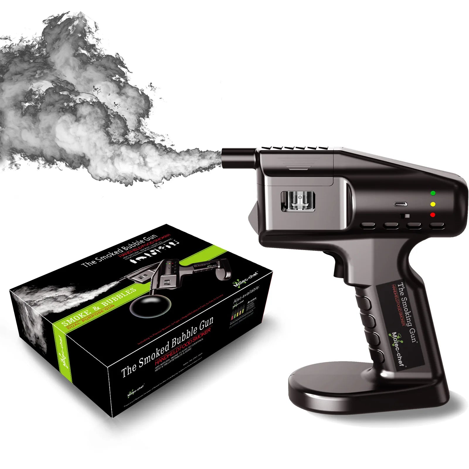 Culi Logo Custom Portable USB Vapor Blaster Electronic Cocktail Flavour Aroma Smoking Maker for Indoor Party Bubble Gun Kitchen