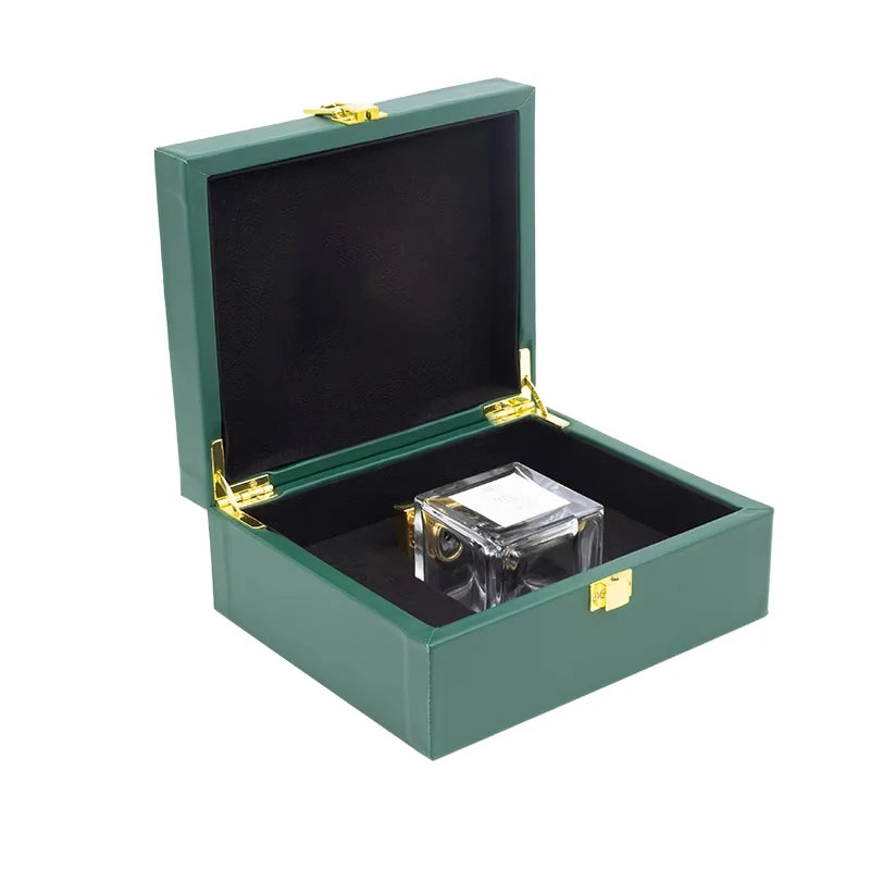 Custom Logo Lacquer Wooden Rectangle Perfume Box with Luxury Bottle for Essential Oils and Lotions Custom Gifts Package Box