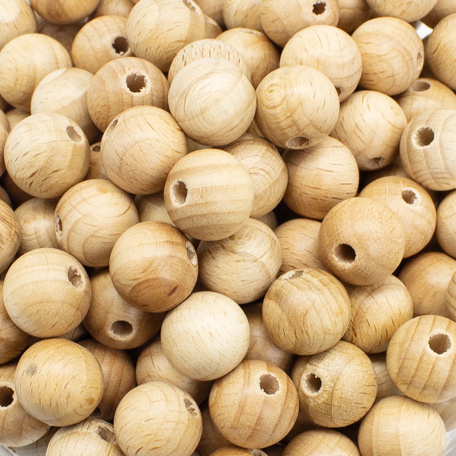 Wholesale Non-Toxic Baby Teething Pacifier Clip Accessories Wood Round/Hexagon/Abacus Beads