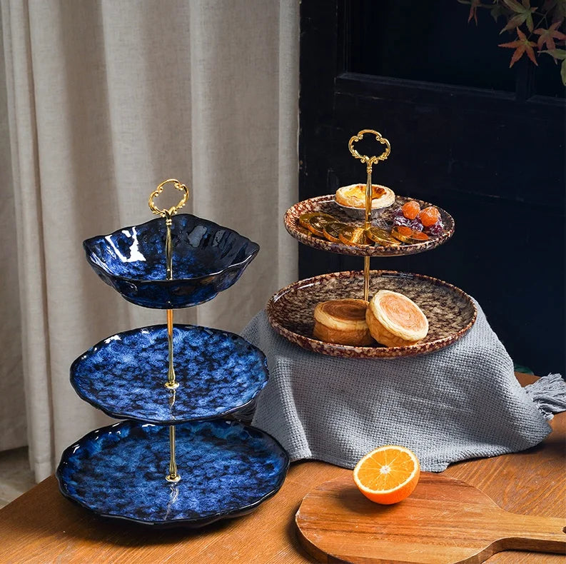 Hot Selling Sale 3-tier Black Cake Stand Cupcake Stand Holder Serving Platter for Party Wedding Serving Dishes Stand Wholesale