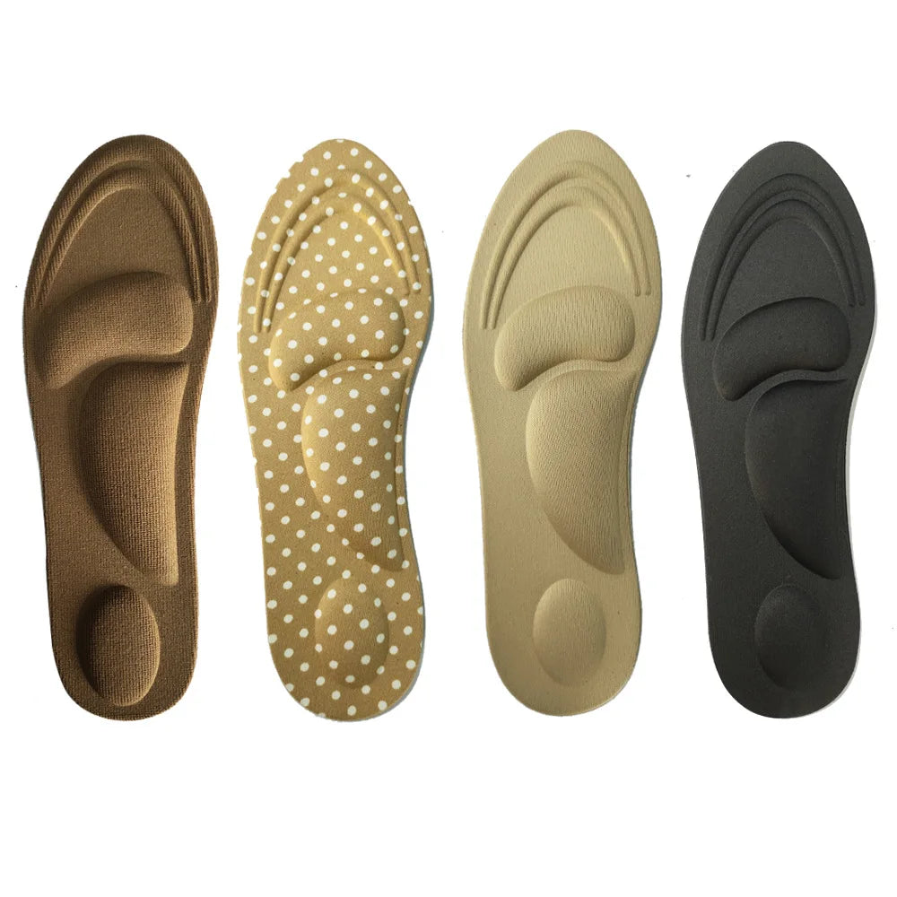 Autumn Winter Ultra-short Fleece Arch Support Pads Thickened Breathable Sweat-Absorbent Women 4D Warm Massage Sponge Insoles MegaBDM