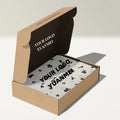 Custom Printed Corrugated Carton Mailer Box Folding Postal Shipping Design for Socks and Fur Embossing Handling