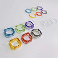 Factory Price Vintage Chunky Acrylic Rings Teen Girls Transparent Jelly Color Acrylic Resin Finger Ring Women Summer Rings