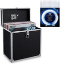 12" Aluminium Vinyl Record Storage Case Holds up to 40 LPs