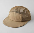 Wholesale High Quality  Nylon  Performance Outdoor Solid Color Mesh Trucker Camper Cap Soft Brim Camping Hat