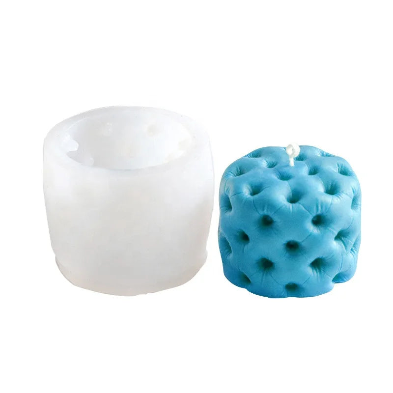 DIY Handmade 3D Stool Sofa Candle Mold Round Sofa Silicone Mold for Soap Gypsum
