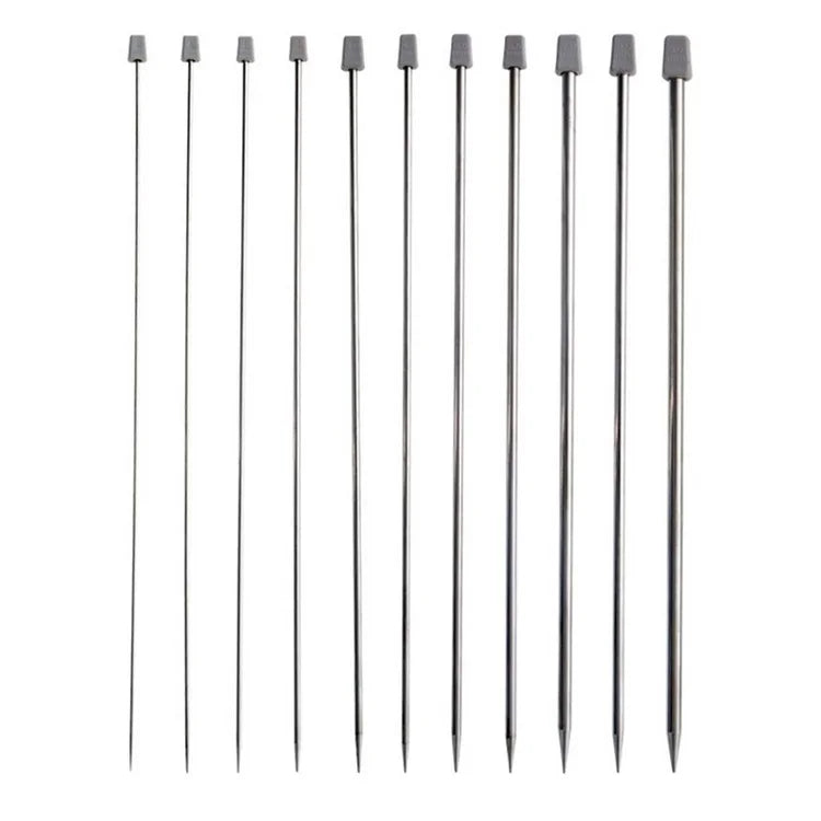 Factory Sale Multi-Size 35cm Stainless Steel Crochet Sweater Needle Crochet Hook Knitting Needles for Sweater DIY Handcraft