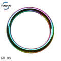 Custom Bags Hardware Branded Large O Buckle Rainbow Color Backpack Metal Alloy Keyring Accessory Metal Ring Blanks for Luggage