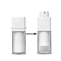 Factory Price Luxury White Serum & Lotion 15ml 30ml 50ml 100g Acrylic Airless Pump Bottle Matte PP Silver Made of Plastic