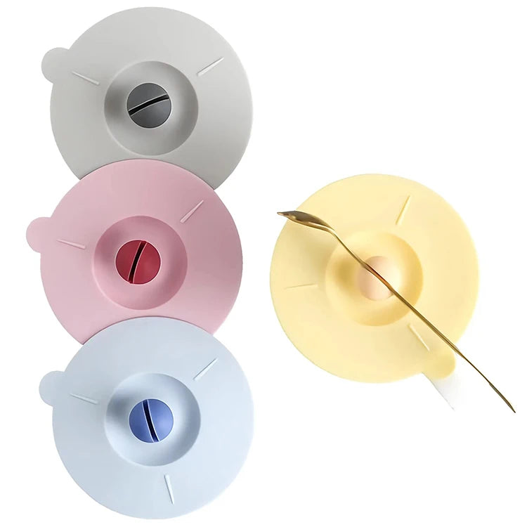 Anti-Dust Airtight Silicone Cup Lids Dust Proof Mug Bowl Cover for Tea Cups & Saucers Coffee Mug Cap