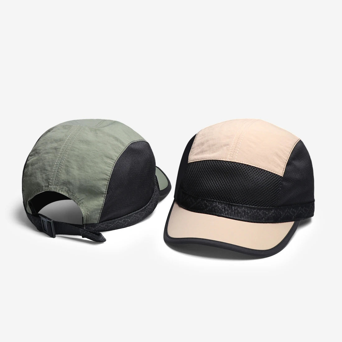 Wholesale High Quality Waterproof Lightweight Breathable Blank Plain Running Hat Two-Tone Adjustable Unstructured Sports Fishing