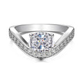 Dylam 5A Cz Cubic Zirconia Gorgeous Bridal Wedding Jewelry S925 Silver Ring Oval Eternity Diamond Engagement Rings for Women